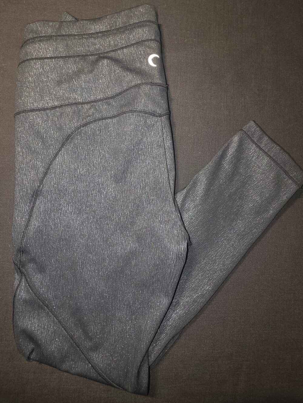 ZYIA Kids Gray Leggings with Reflective Crescent Logo